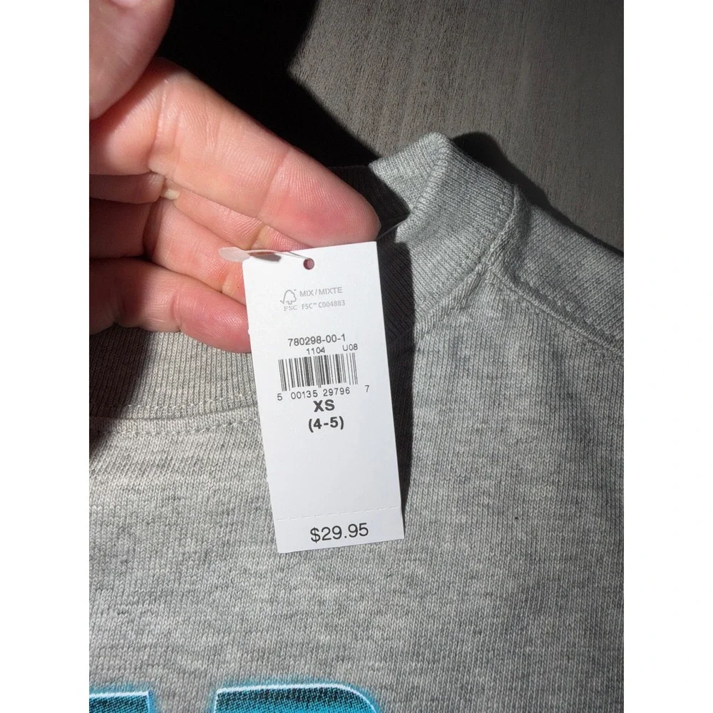 Gap Kids Star Wars Millennium Falcon Graphic T-Shirt‎ Gray Neon XS 4-5 Q3